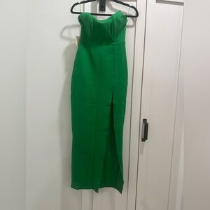 Superdown Strapless Green Dress